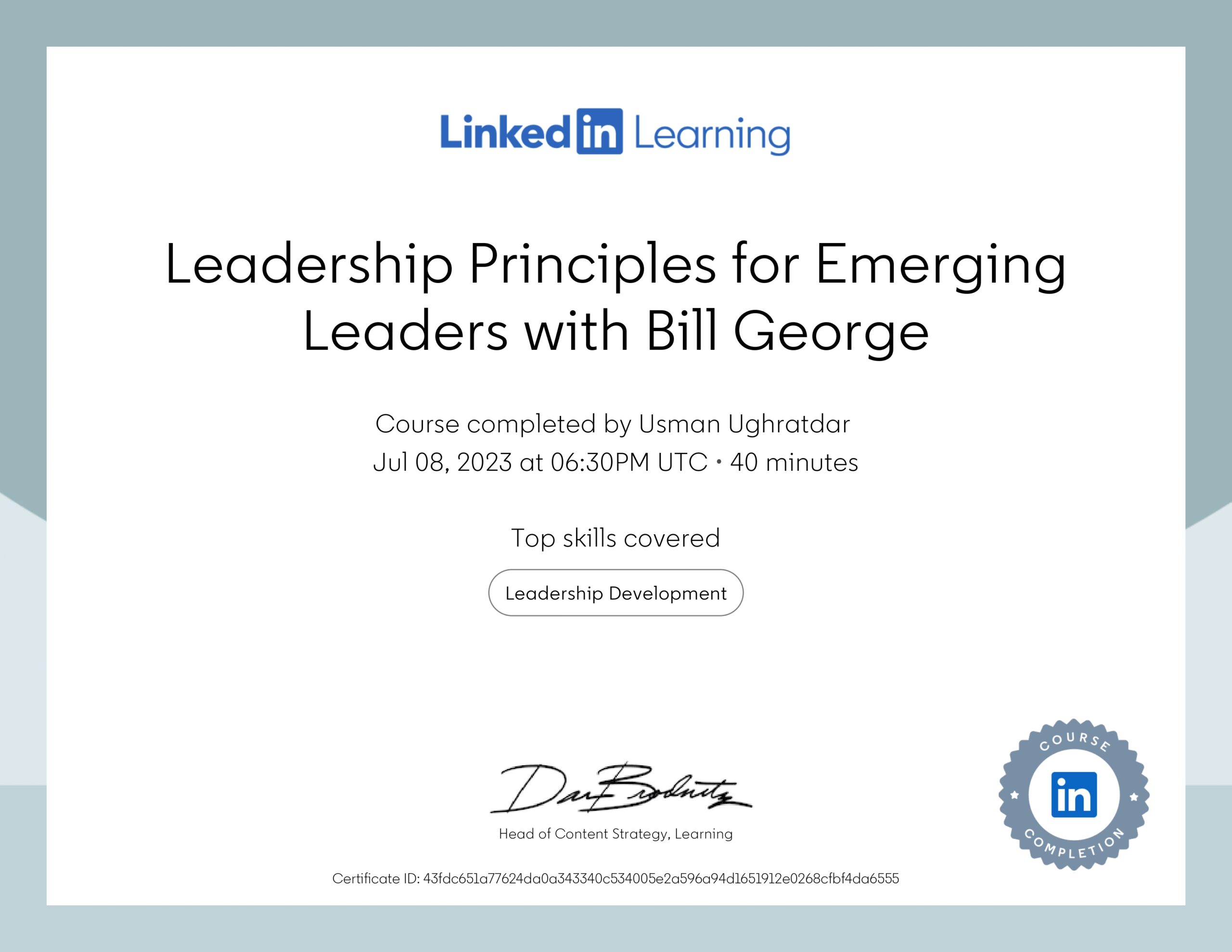 Leadership Principles for Emerging Leaders with Bill George