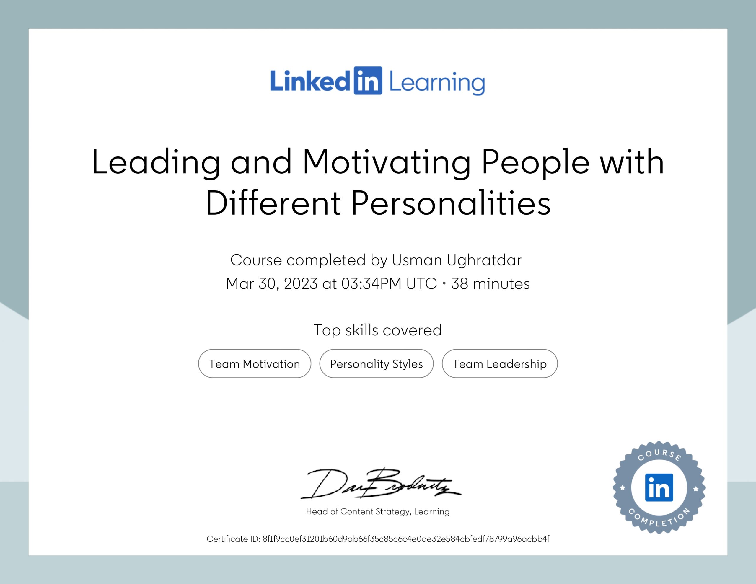 Leading and Motivating People with Different Personalities