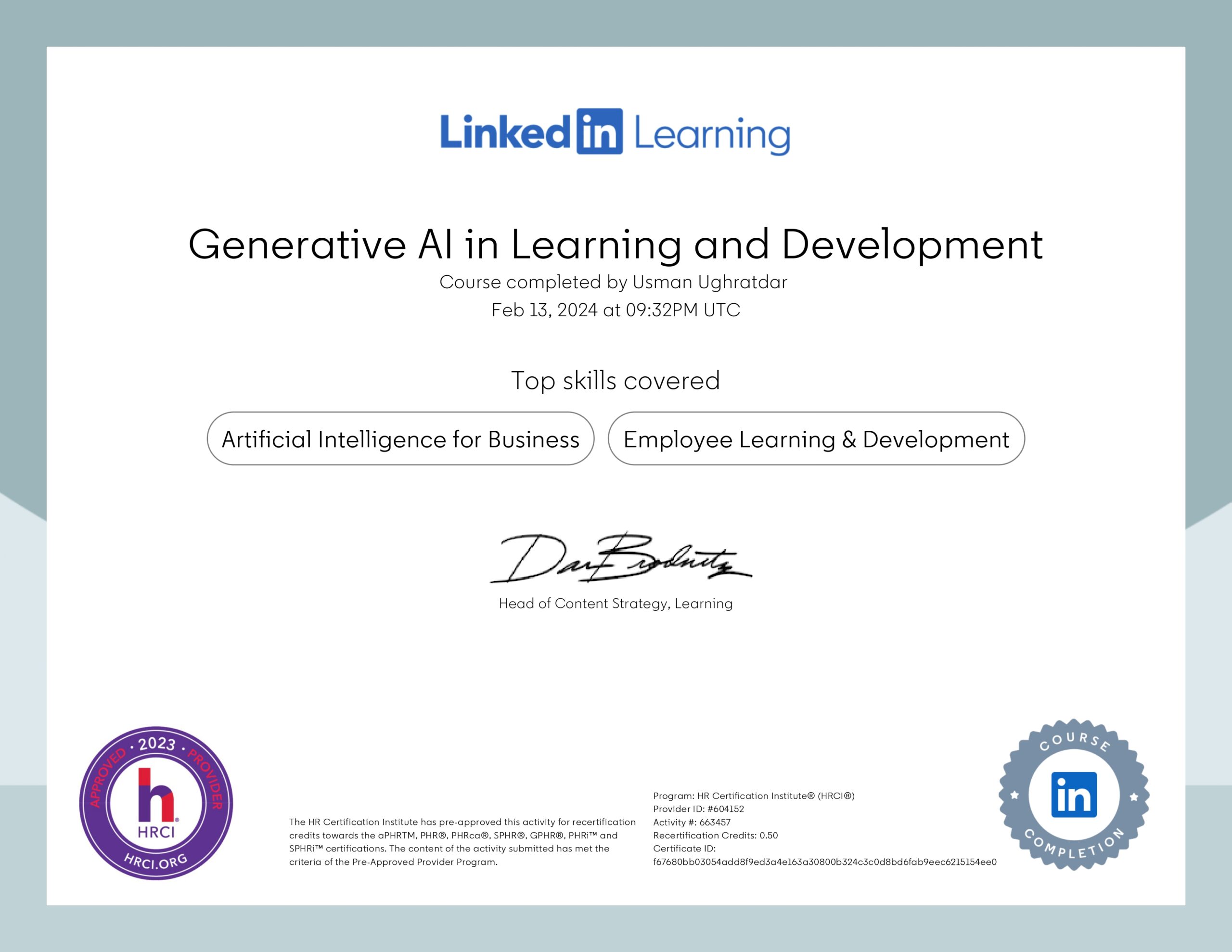 Generative AI in Learning and Development