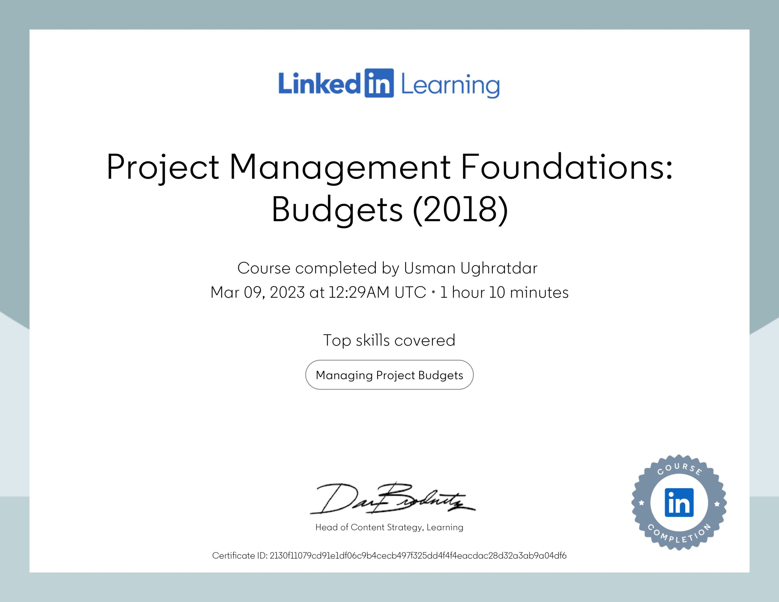 Project Management Foundations: Budgets 2018