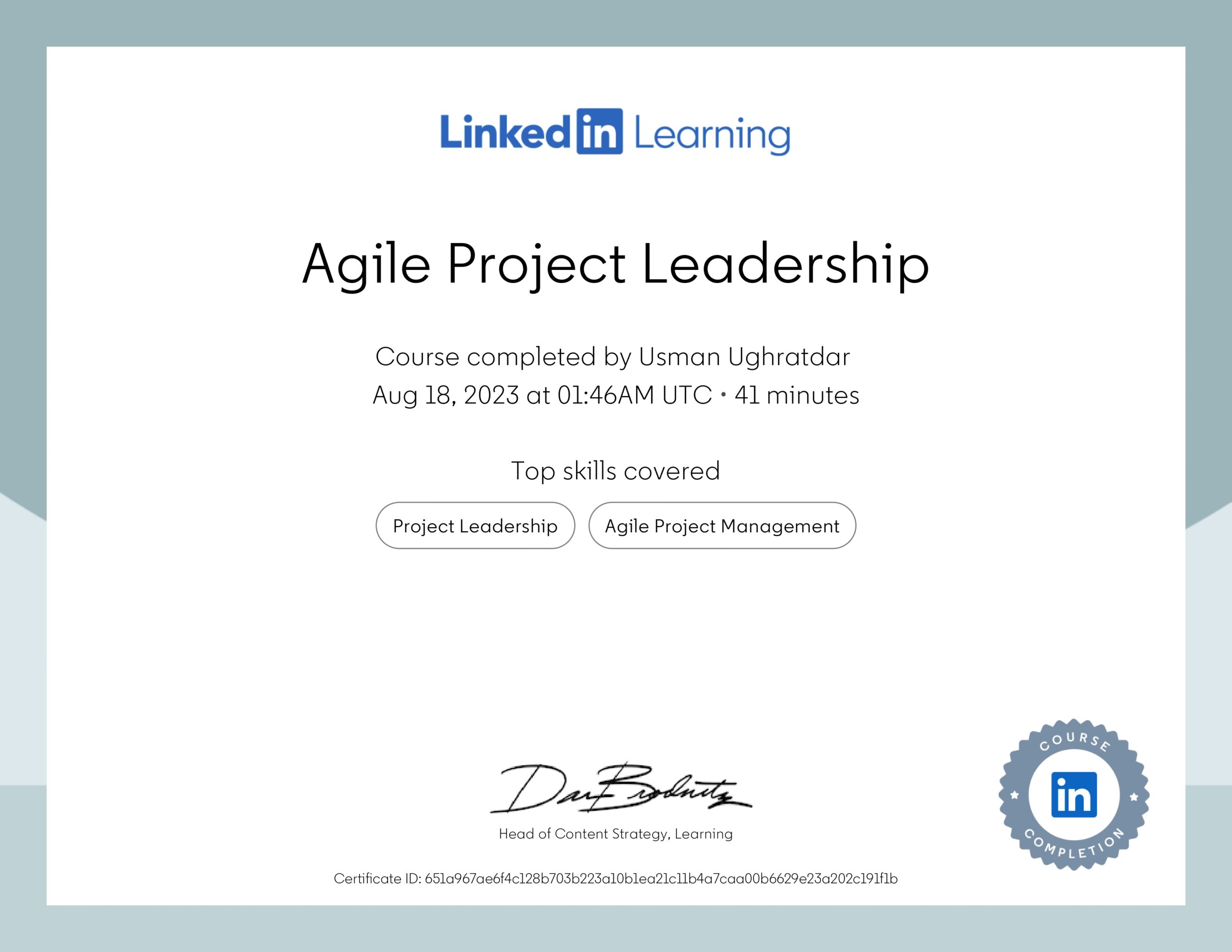 Agile Project Leadership