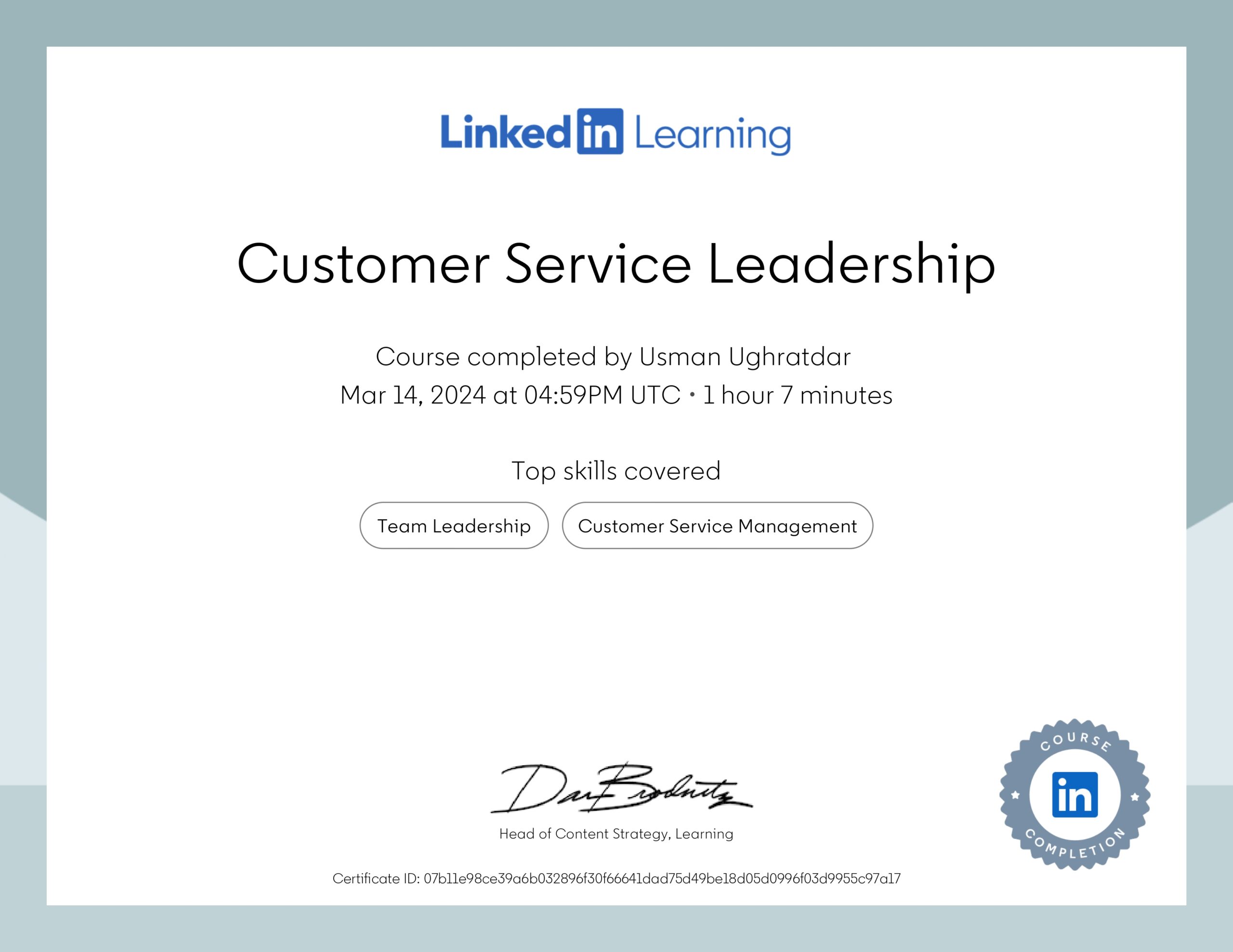 Customer Service Leadership