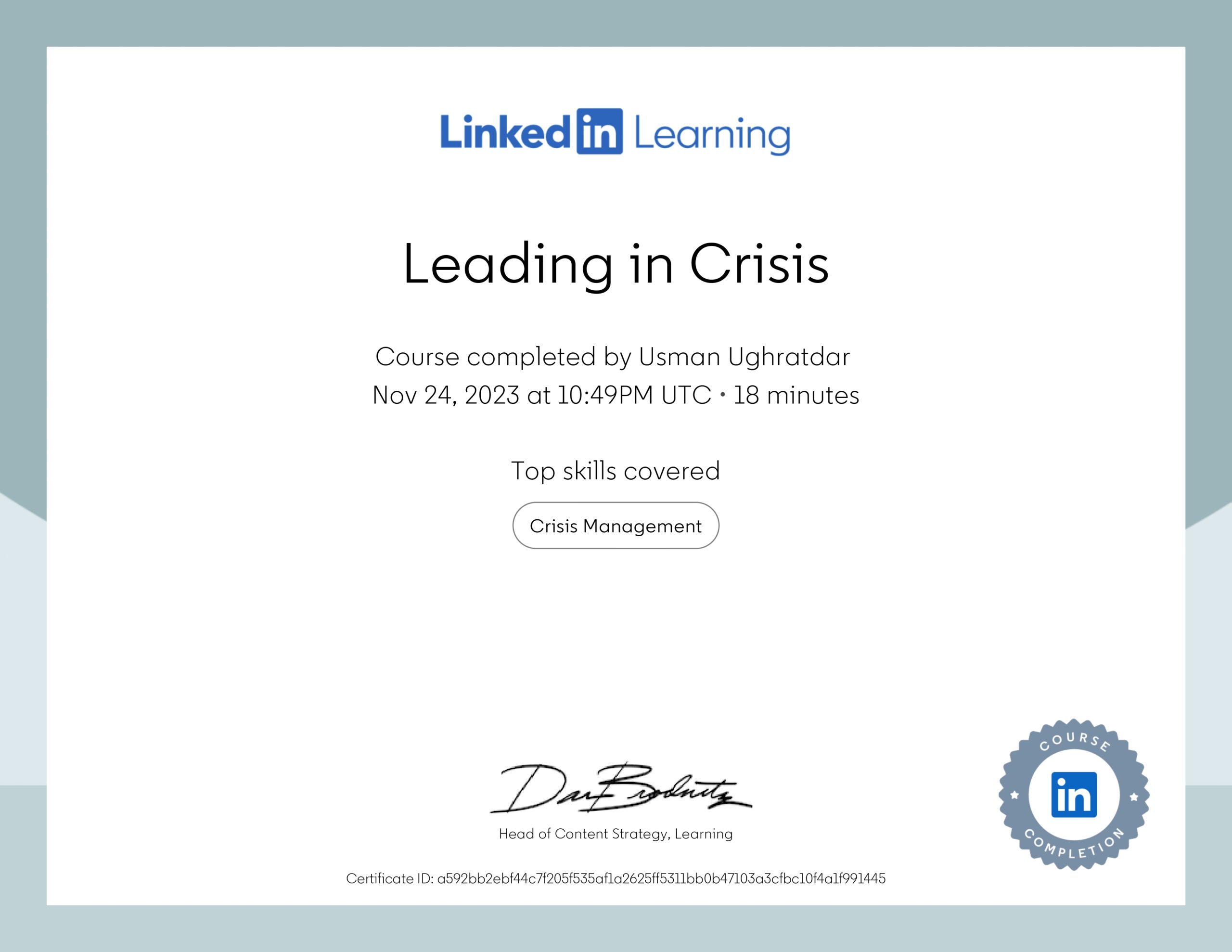 Leading in Crisis