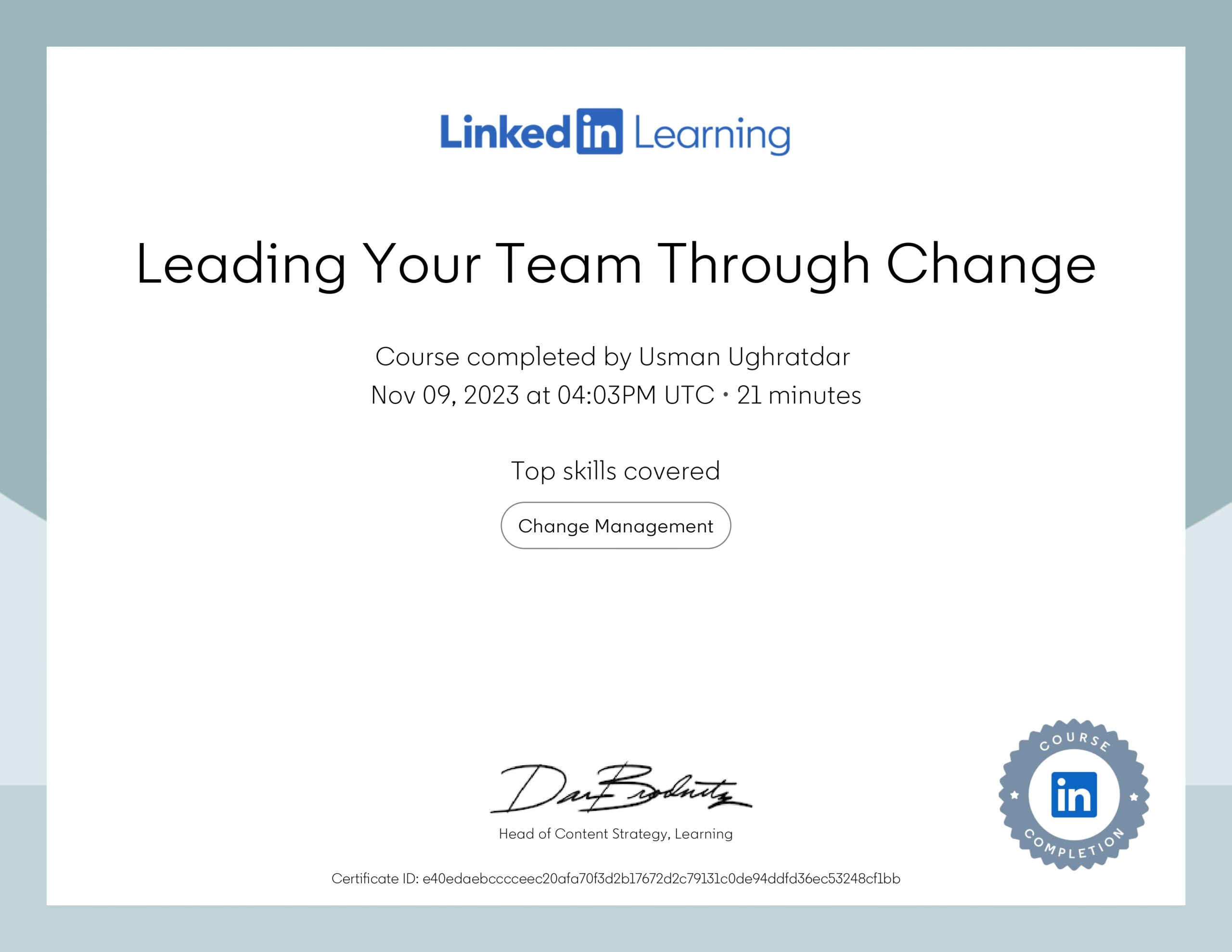 Leading Your Team Through Change