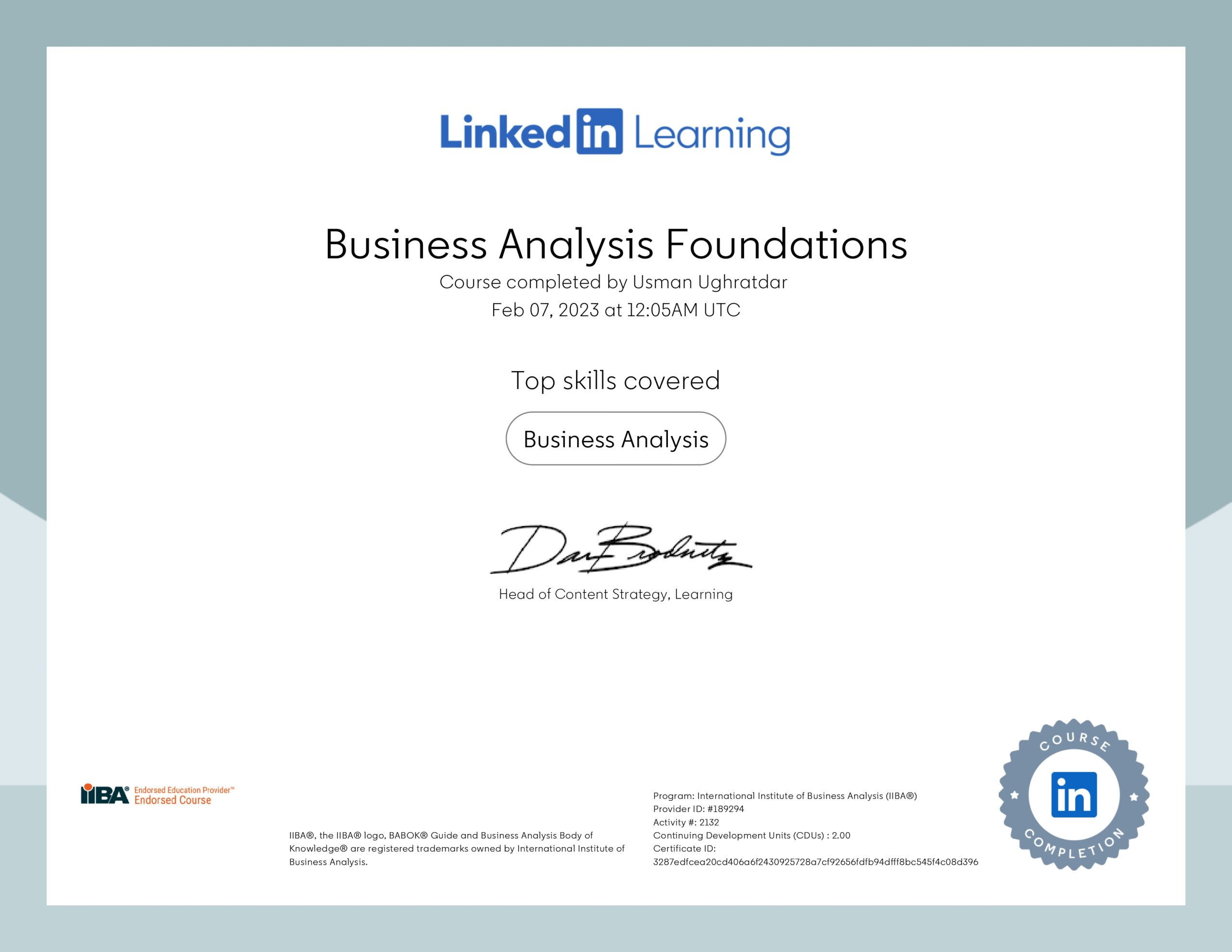Business Analysis Foundations